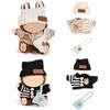 XMBYGY (2 confezioni) XMBYGY Abbigliamento Bambola per Labubu (per piedi/seduti 17/15 cm Bambola) (NO Bambola) Kit stile multipli vestiti per bambole, Outfit figure incluse vestito+ cappello+ borsa per