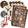 Logbuch-Verlag set stickers 5 x 24 calendario dell'Avvento numeri 1-24 fai da te idea regalo adulti bambini set per 5 calendari natalizi Lot de 5 feuilles versch. Calendrier de