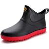 Rojeam Stivali in Gomma Uomo Donna Scarpe da Pioggia Antiscivolo Scarpe da Giardinaggio Stivali Impermeabili Nero Rosso 41 EU