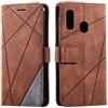 SONWO Cover per Galaxy A20E, Flip Caso in PU Pelle Case Cover Portafoglio Custodia per Samsung Galaxy A20E, [Kickstand] [Slot per Schede], Marrone