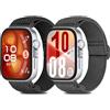 CHANRASI 2 Pezzi Cinturino Compatibile con Huawei Watch Fit 4 Pro/Fit 4/Fit 3 Uomini Donne,Regolabile Sportiva Nylon Elastico Cinturino per Huawei Watch Fit 4 Pro/Fit 4/Fit 3