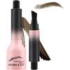 Apooliy Pennello angolato Brow Fection & Dip,Gel sopracciglia impermeabile,Penna per sopracciglia dai tratti simili ai capelli,Matita per sopracciglia selvagge pressate,A lunga durata