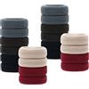 Yoosit Confezione da 20 elastici colorati in spugna nera a maglia, elastici larghi e spessi, elastici per capelli elastici per capelli elastici per capelli per coda di cavallo