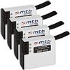 mtb more energy 4x Batterie per Rollei Actioncam 430 (4k Full HD WiFi)