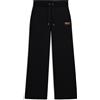 Freddy Pantaloni wide leg da donna con logo in strass bicolore