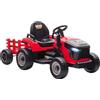 AIYAPLAY Trattore Elettrico per Bambini con Rimorchio Estraibile Batteria 12V Velocità 3-5 km/h, Telecomando 2,4G Rosso | Aosom Italy
