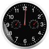 Timelike Orologio da parete silenzioso da 25,4 cm, funziona con batterie, movimento di scansione senza ticchettio, telaio in alluminio argentato, per cucina, camera da letto, ufficio, decorazione per soggiorno