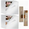 Coco Berming 10 Pezzi Specchi Adesivi da Parete, Specchio Acrilico Adesivo 20x20cm, Espejo Armario Puerta per Bagno, Camera Da Letto, Soggiorno, Armadio, Porta, Palestra (10)