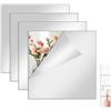 Bellanova Set da 4/10 Specchio Adesivo, Piastrelle Specchio Flessibile Quadrati 20x20 cm, Installazione Senza Fori, Specchi Adesivi per Decorazioni Murali (4)