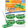 WOKEEPOW 4 Cuffietta in Microfibra per Swiffer Mocio Lavapavimenti, in Microfibra Corallina, Adatti per Swiffer Sweeper, Utilizzabile Sia Asciutto Che Bagnato, Ideale per Swiffer Panni Catturapolvere