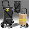 AMHANCIBLE Carrello Spesa in Alluminio, Carrello Portaspesa 50 L con Ruote, Pieghevole Trolley Spesa con Borsa Termico, Borsa Impermeabile Rimovibile, Capacità di Carico 50 kg, Grigio EHSC01GY