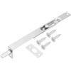 PATIKIL Bullone a Scomparsa 8 x 0,71, Serratura a Doppia Porta Scorrevole Nascosta in Acciaio Inox per Doppia Porta Legno Composito, Tono Argento