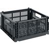 Hay - Cestino Colour Crate - Grigio - Polipropilene riciclato - Designer Hay Studio