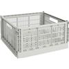 Hay - Cestino Colour Crate - Grigio - Polipropilene riciclato - Designer Hay Studio