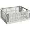 Hay - Cestino Colour Crate - Grigio - Polipropilene riciclato - Designer Hay Studio