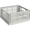 Hay - Cestino Colour Crate - Grigio - Polipropilene riciclato - Designer Hay Studio