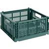 Hay - Cestino Colour Crate - Verde - Polipropilene riciclato - Designer Hay Studio