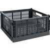 Hay - Cestino Colour Crate - Grigio - Polipropilene riciclato - Designer Hay Studio