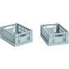 Hay - Set di 2 cestini Colour Crate - Blu - Polipropilene riciclato - Designer Hay Studio