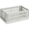 Hay - Cestino Colour Crate - Grigio - Polipropilene riciclato - Designer Hay Studio