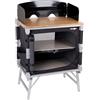 BRUNNER 0422091N.C06 Mobiletto Cucina da Campeggio Compatto Salvaspazio Ideale per Van e Minibus Azabache Cube con Piano in bambù