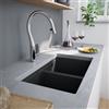evineo line 650 lavello da cucina con vasca doppia La: 75 P: 45,5 cm, BRN200AN+UB630166, line 650 antracite [Lavelli da Cucina > per Base Sottolavello a partire da 80 cm]