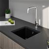 evineo line 300 lavello da cucina La: 40 P: 40 cm, EUN100BL+UB630166, line 300 nero opaco [Lavelli da Cucina > per Base Sottolavello a partire da 40 cm]