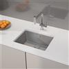 evineo line 600 lavello da cucina La: 55 P: 43 cm, QUN100GR+UB630166, line 600 grigio [Lavelli da Cucina > per Base Sottolavello a partire da 60 cm]