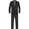 YiZYiF Completo Uomo Sartoriale Smoking Vestito Elegante Cerimonia Abiti da Uomo 3 Pezzi Business Casual Suit Slim Fit Matrimonio Tuxedo Giacca e Pantaloni Nero 002 5XL