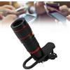 Yctze Teleobiettivo 20X Teleobiettivo con Zoom a Fuoco Lungo con Clip per Smartphone Tablet PC Nero