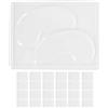Sonew Stampo per Maschera per Occhi, 25pcs Stampo per Maschera per Occhi Trasparente Fai-da-Te Set di Piatti per Vassoio Riutilizzabile Portatile per Maschera per Gli Occhi