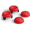 SCUF Impugnature per le Levette di Controllo - Confezione da 4 con 2 Basi - Tattica - Per Xbox One e Xbox Series X|S, PS4, PS5, Nintendo Switch Controllore Pro - Rosso