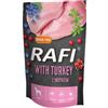 RAFI cibo umido per cani con tacchino, mirtilli e mirtilli rossi 500 g