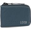 Lois - Portamonete Uomo Piccolo, Tascabile, Portaspiccioli Uomo, Portamonete Donna in Pelle Elegante, Blu-grigio