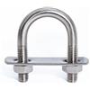 FamlTol U Bolt M8, 2 pezzi staffa a U M8 x 25 mm - Cavallotto in acciaio inox 304 con dadi e rondelle, adatto al fissaggio di tubi
