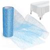 Ouxayapl Runner da tavola per compleanno, runner da tavolo, per compleanno, runner da tavola per matrimonio, runner da tavolo, colore blu mare, decorazione per ragazze, ragazzi, feste, anniversari, matrimoni