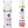 Nivea Luminous630 Siero Viso Anti-Macchie Trattamento Avanzato + Crema Colorata Anti-macchie Medium 40+30 ml Set