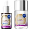 Nivea Luminous630 Skin Glow Siero Antimacchia Viso Idratante + Esfoliante Cura della Pelle 100+15 ml Set