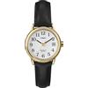Timex Classic T2H341 Orologio Analogico da Polso da Donna, Pelle, Oro/Nero