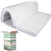 EVERGREENWEB MATERASSI & BEDS EVERGREENWEB - Materasso Matrimoniale 160x190 H 10 cm Pieghevole su Seduta per Divano Letto, Prontoletto, Lastra in Poliuretano Ortopedico, Rivestimento con Laccetti di Fissaggio, Mod. Bed Sofa