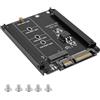 Candeon Adattatore SATA M.2, Adattatore da M.2 NGFF a SATA, 22 pin M.2 NGFF SSD a SATA Adattatore M.2 a KEY B KEY, Plug and Play Convertitore Adattatore da SSD M.2 a SATA, (Non supporta SSD PCIE/NVME/KEY-M)