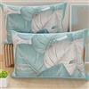 PETTI Artigiani Italiani - Coppia di Federe Cuscino 40x145 cm in Microfibra, Cuscini Arredo Camera da Letto, Divano, Salotto, Set 2 Fodere Copricuscino, Federa Tropical Celeste A, 100% Made in Italy