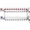 VEVOR Collettore di Riscaldamento Radiante a 12 Rami, Collettore per Tubi PEX da 12,7 mm in Acciaio Inossidabile PEX, con Adattatori da 12,7 mm, per Pavimento Radiante Idronico, Kit Collettore PEX