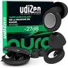 Udivita Tappi per Orecchie Antirumore Insonorizzanti per Viaggiare Dormire Studiare -27dB UdiZen Aura - 1 Paio Inserti Auricolari Riutilizzabili Ergonomici SNR 27dB Riduzione Rumore Colore Nero con Custodia