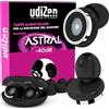 Udivita Tappi per Orecchie Antirumore per Viaggiare Dormire Studiare -40dB UdiZen Astral Insonorizzanti - 1 Paio Inserti Auricolari Ergonomici Riutilizzabili SNR 40dB Riduzione Rumore Colore Nero con Custodia