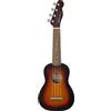 Fender California Coast Venice Ukulele Soprano, Sunburst a 2 Colori, Tastiera in Noce, Manico Slim C, Ponte Senza Nodi, Paletta Tele a 4-in-Linea