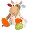 SIGIKID 42839 - Peluche a forma di mucca, patchwork Sweety, per giocare e coccolare, in morbido mix di materiali, per neonati e bambini, ragazzi e ragazze da 0 mesi a 8 anni, multicolore, mucca, 30 cm