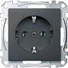 Schneider Electric Merten - Presa Schuko, morsetti a innesto, colore antracite, sistema M Merten