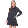 Trendyol Woman Regular Ruffle Hem Polo Neck Knit Dress Vestito, Navy Blue, S Donna