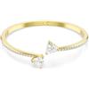 Swarovski Bracciale rigido Mesmera Attract, Cuore, Bianco, Placcato color oro